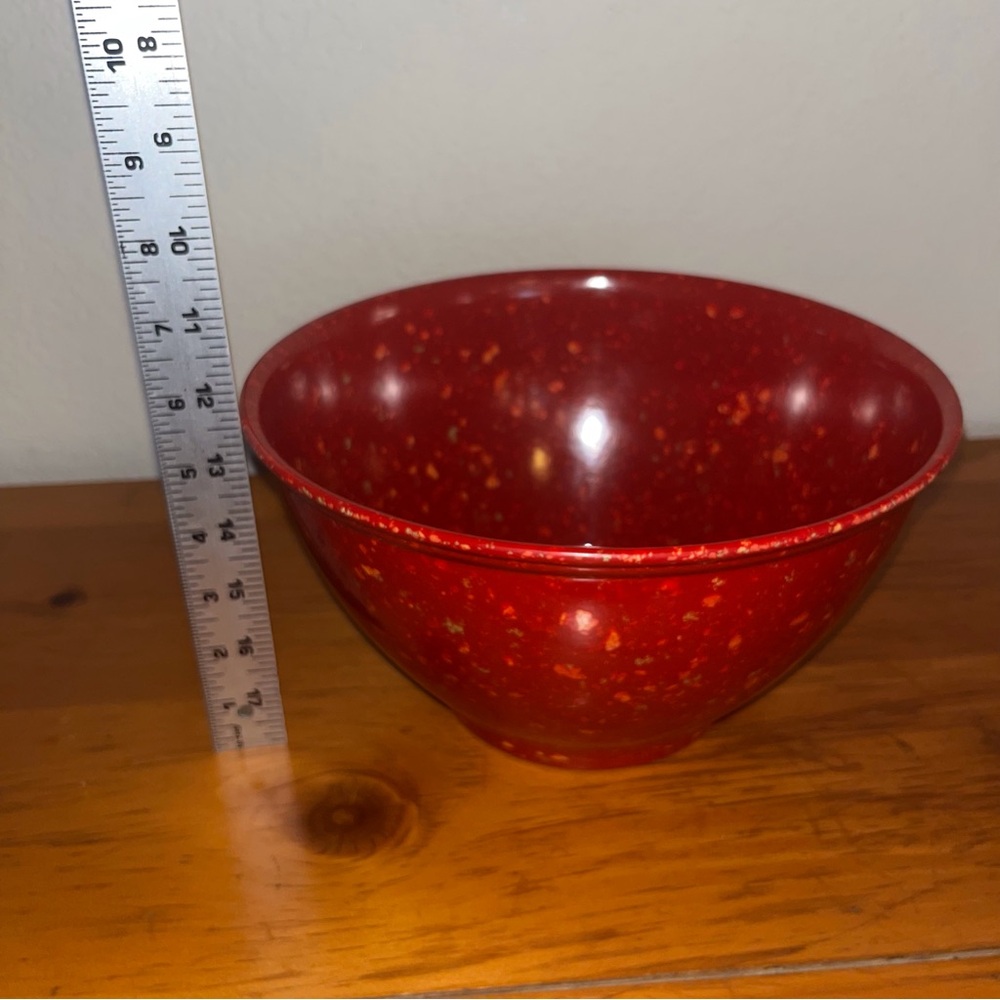 Rachael Ray Red Speckled Mixing Bowl - Picture 6 of 6